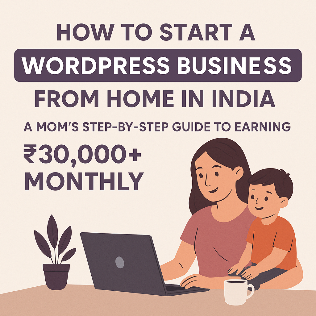 How to Start a WordPress Business from Home in India: A Mom’s Step-by-Step Guide to Earning ₹30,000+ Monthly